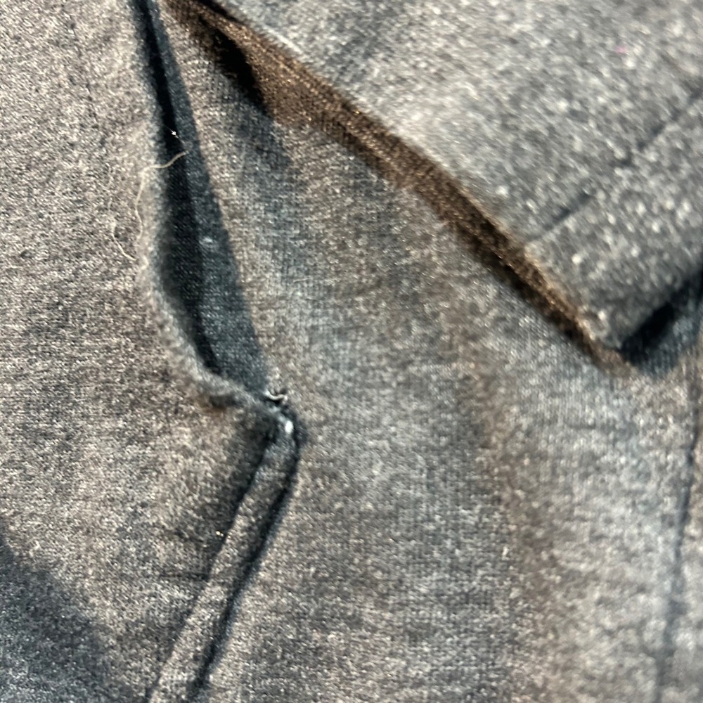 Hurley Mens Full Zip Hoodie Gray Logo Fleece Jacket Large - Picture 4 of 8